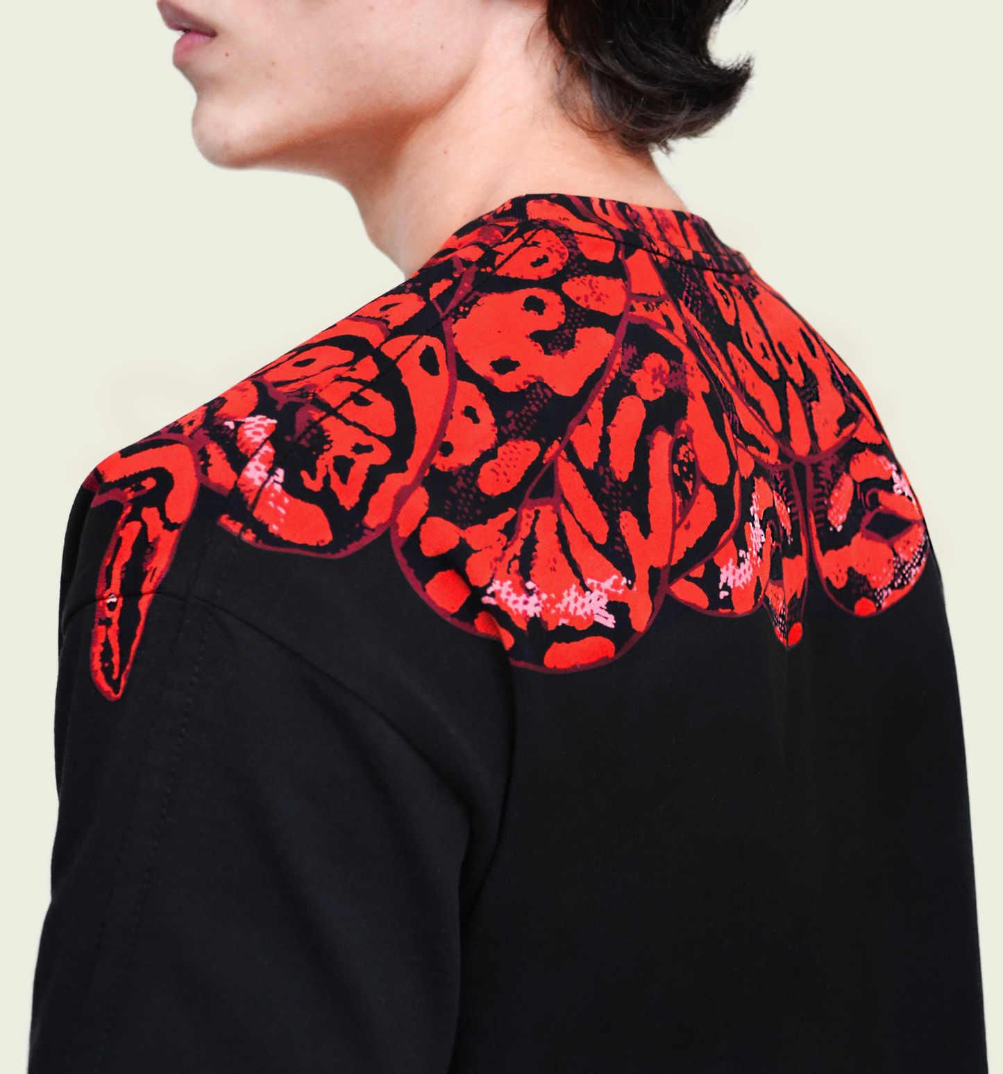 Red Snakes Black T Shirt