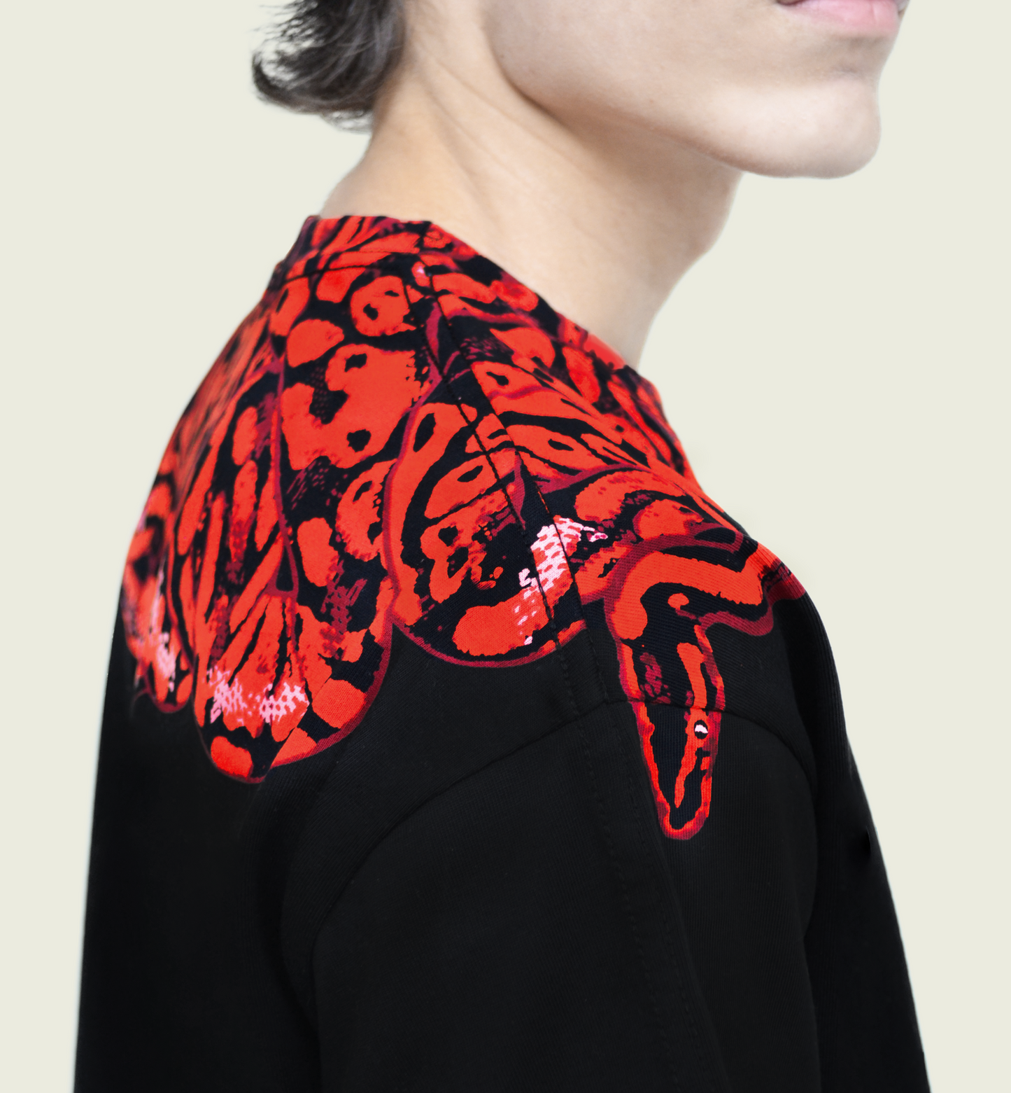 Red Snakes Black T Shirt