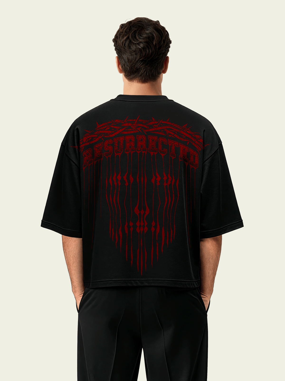 280gsm Cropped Resurrected Drip Print