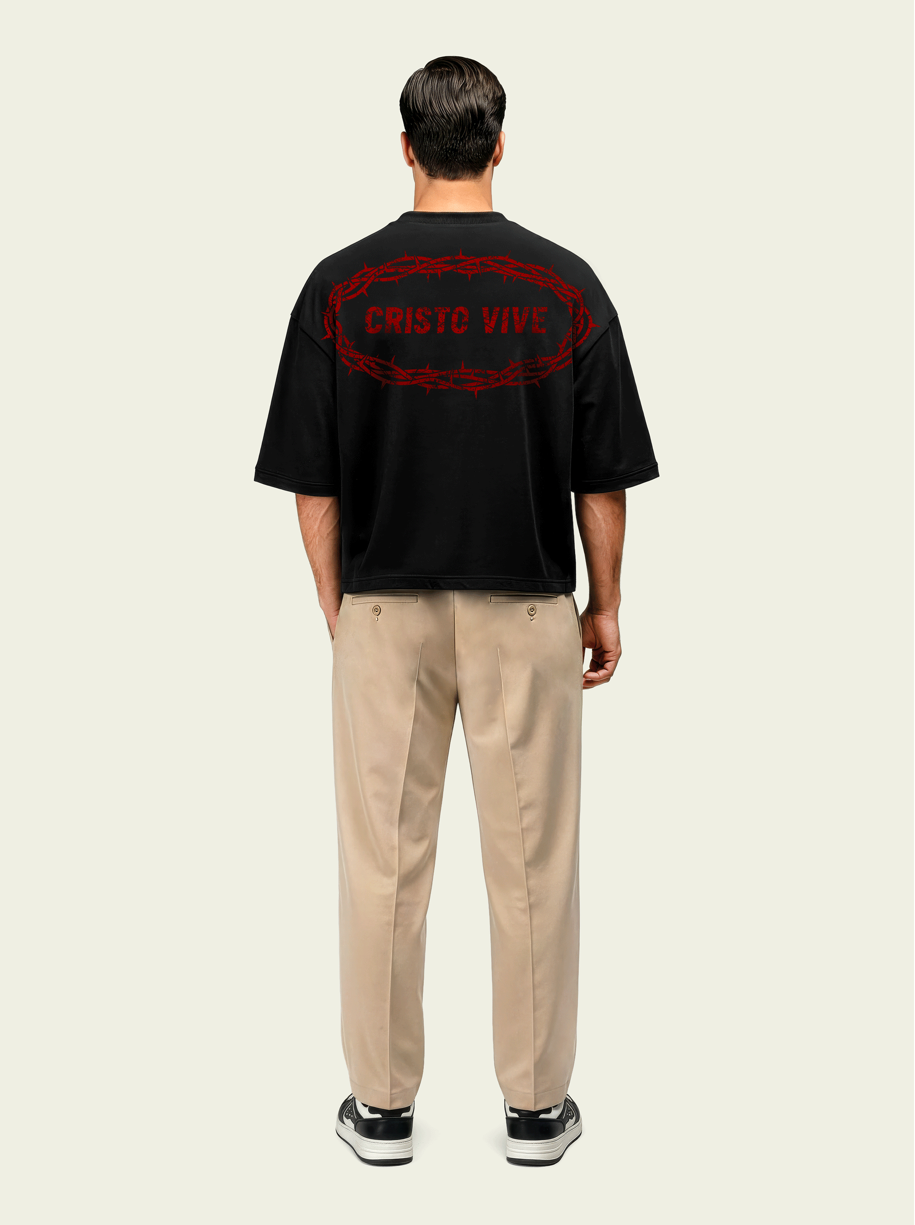 280gsm Cropped Cristo Vive (Back) Print
