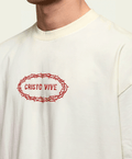 280gsm Cropped Cristo Vive (Front) Print (Off White)