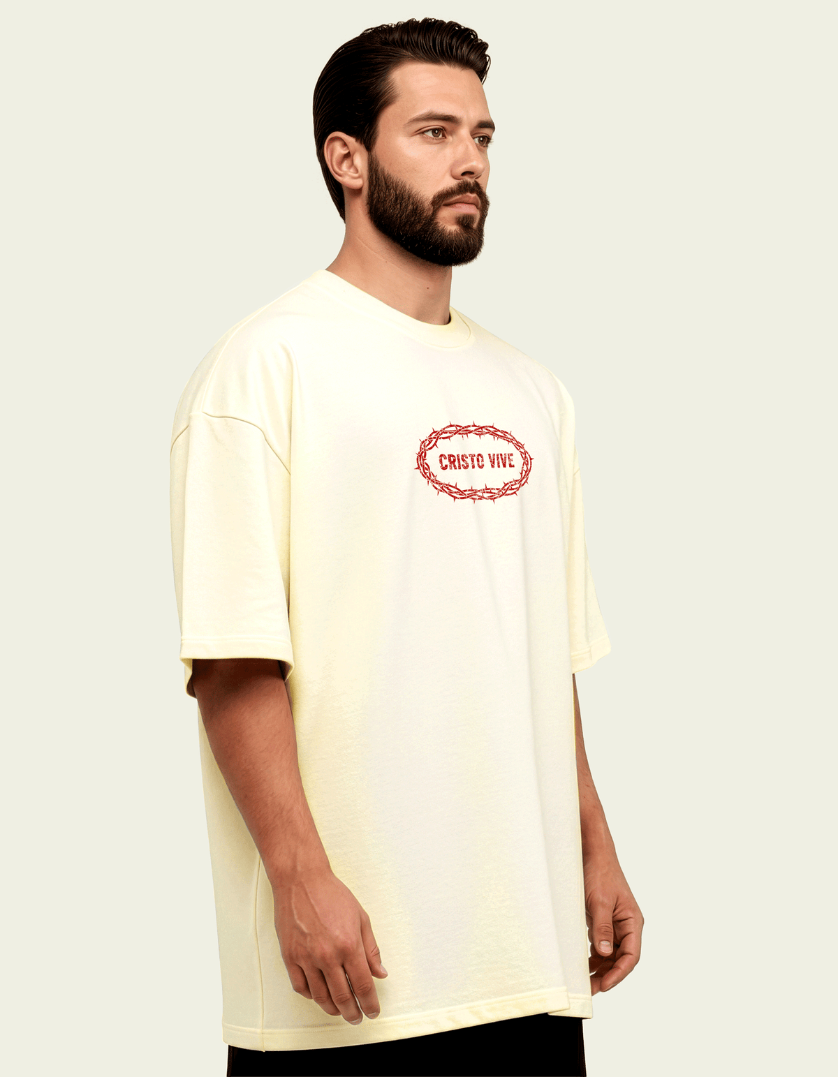 425gsm Cristo Vive (Front) Print (Off White)