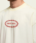 280gsm Cropped Cristo Vive (Front) Print (Off White)