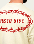 425gsm Cristo Vive (Back) Print (Off White)