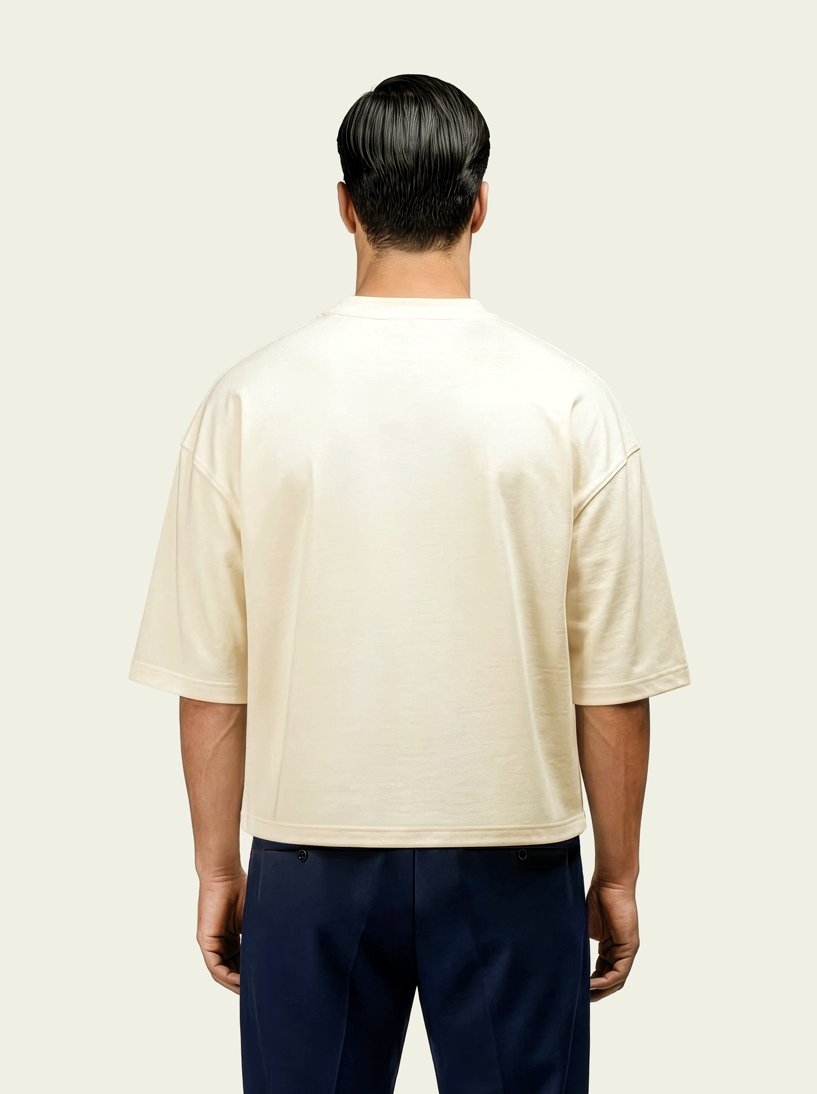 280gsm Cropped Resurrected (Front) Print (Off White)