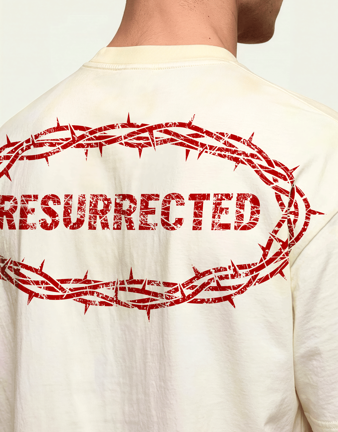 Cropped Resurrected (Back) Print (Off White)