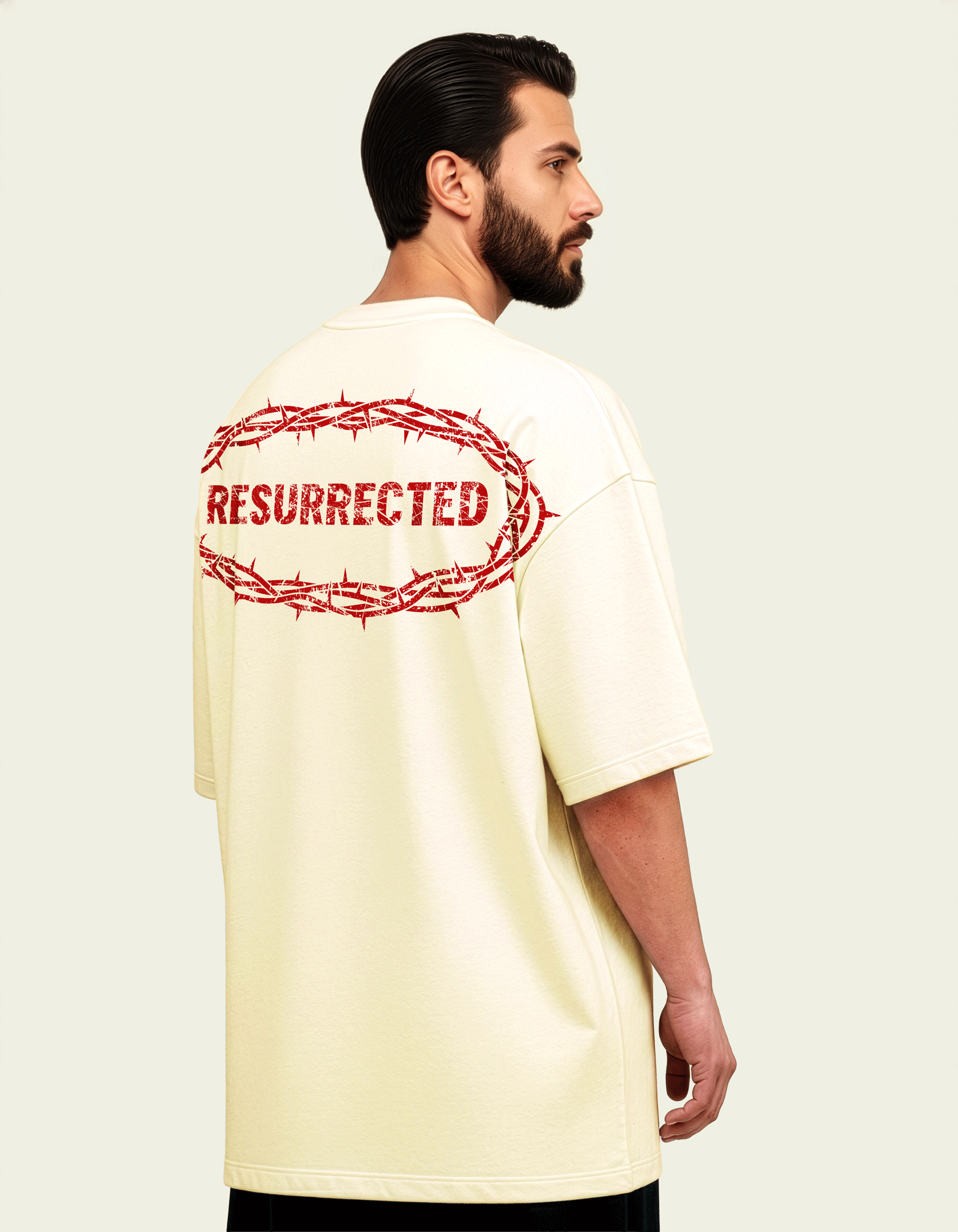 305gsm Resurrected (Back) Print (Off White)
