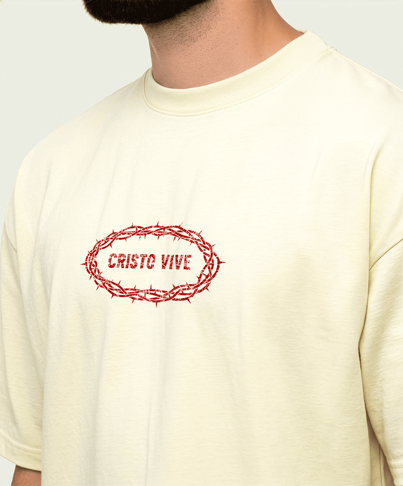 305gsm Cristo Vive (Front) Print (Off White)