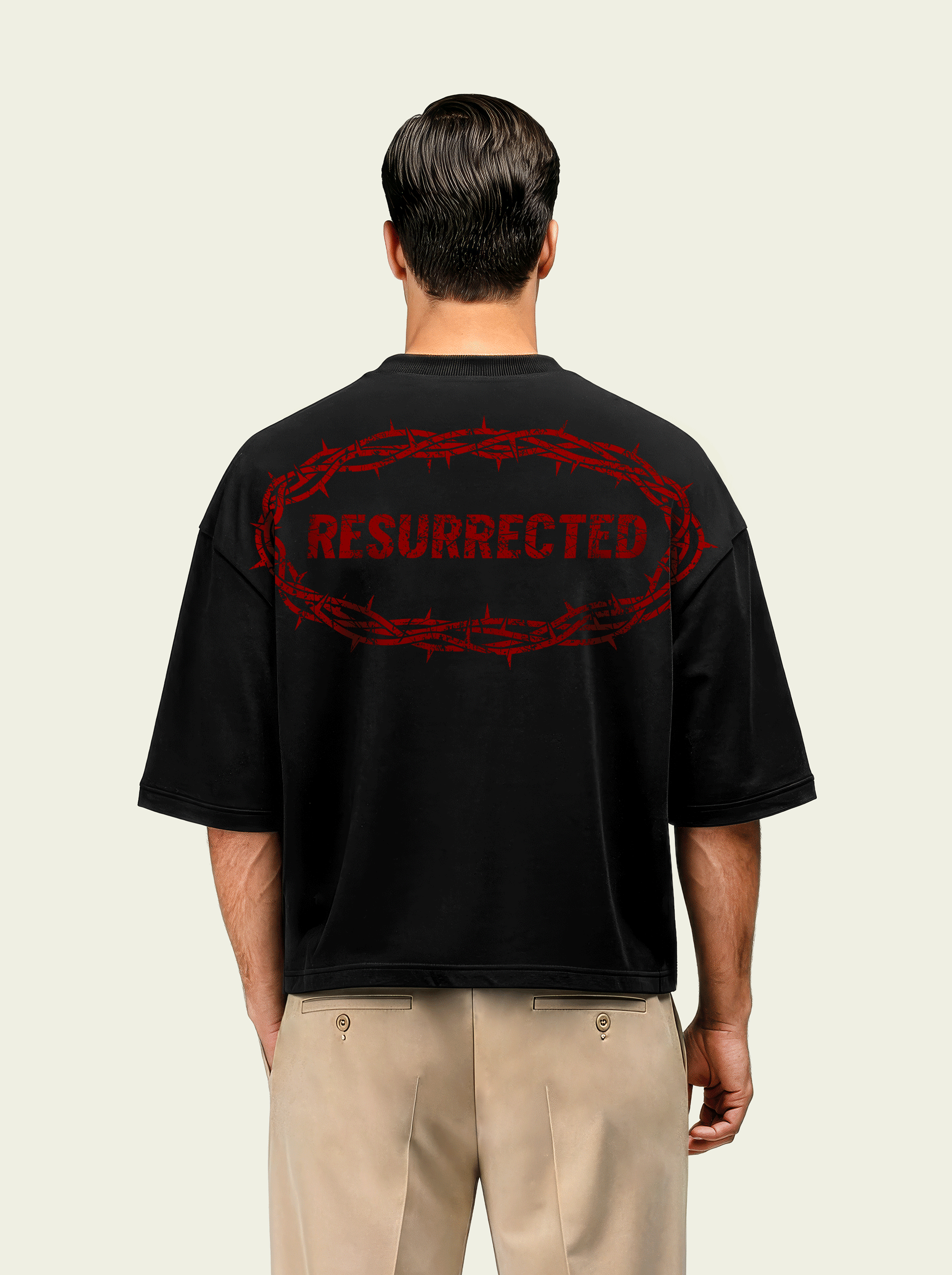 280gsm Cropped Resurrected (Back) Print