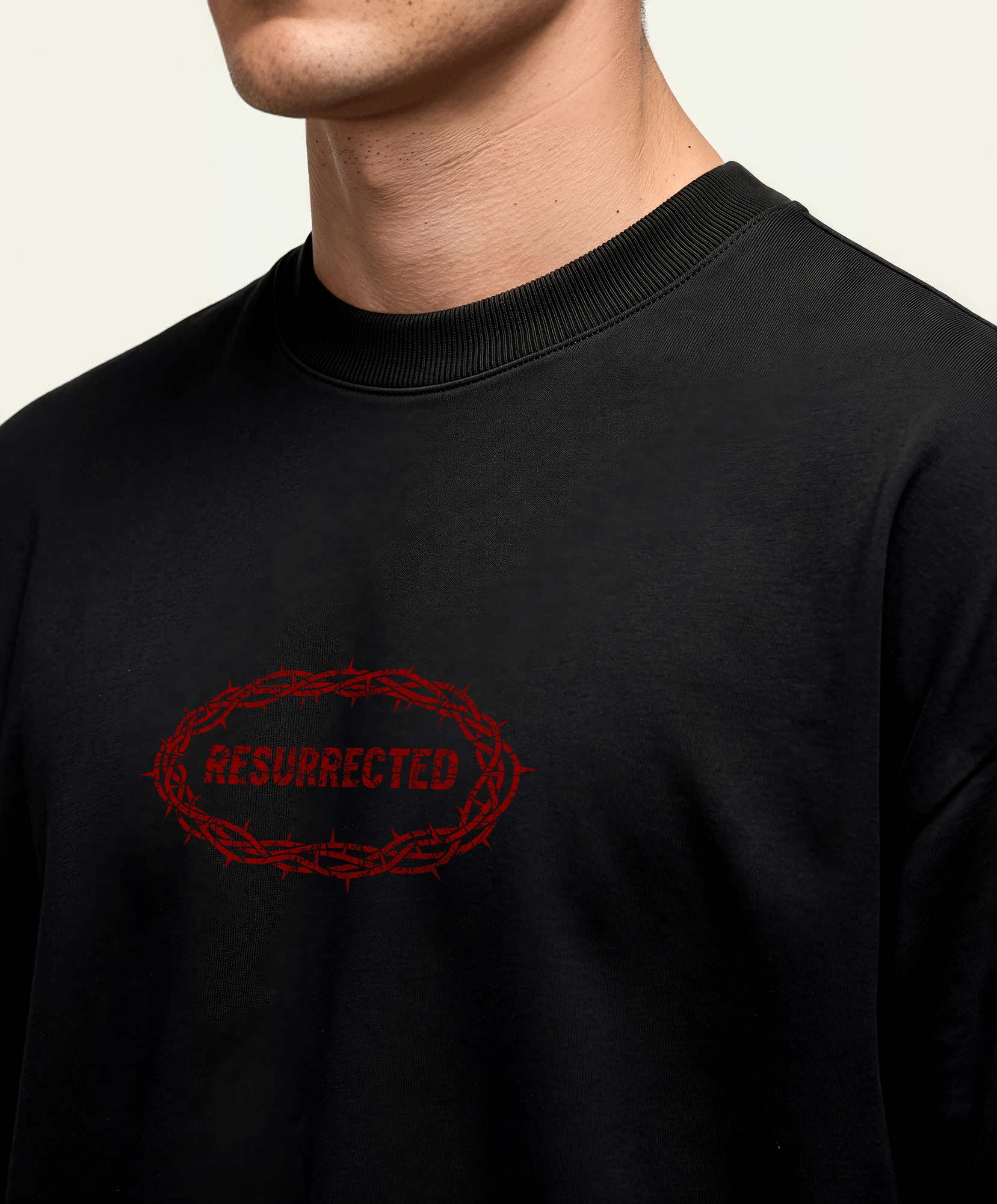 280gsm Cropped Resurrected (Front) Print