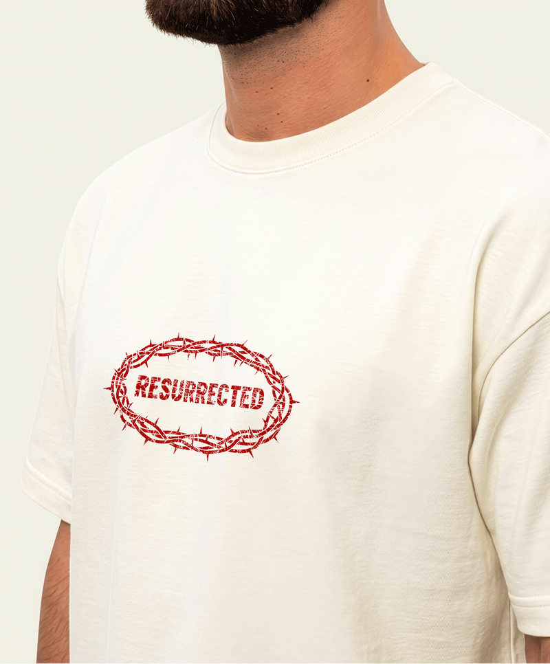 280gsm Resurrected (Front) Print (Off White)